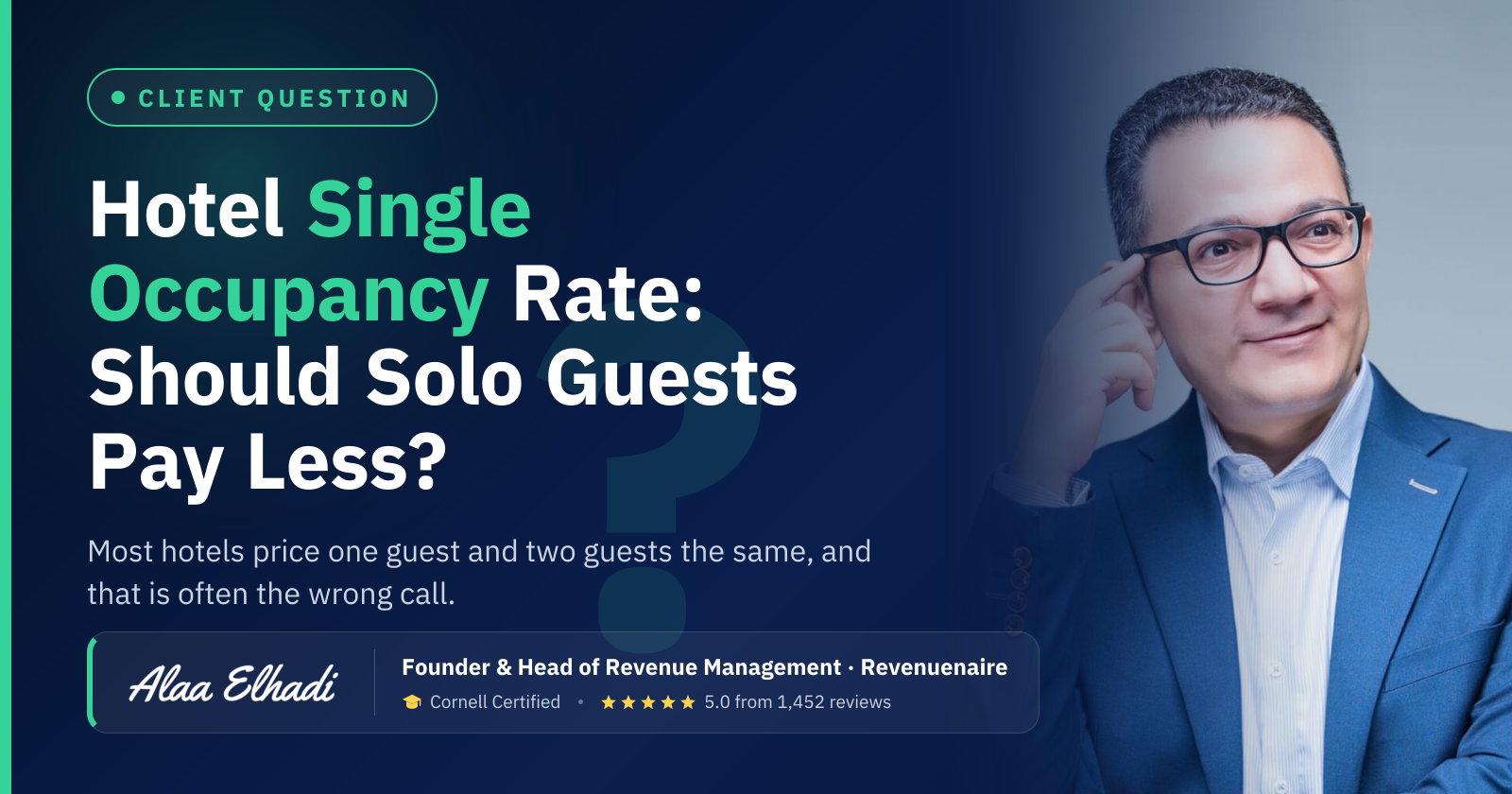 Hotel Single Occupancy Rate: Should Solo Guests Pay Less?: Most hotels price one guest and two guests the same, and that is often the wrong call.