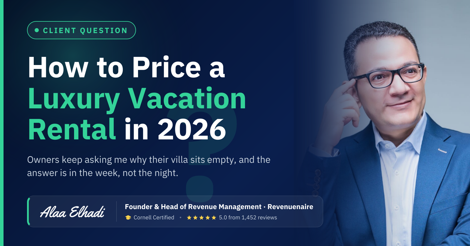 How to Price a Luxury Vacation Rental in 2026