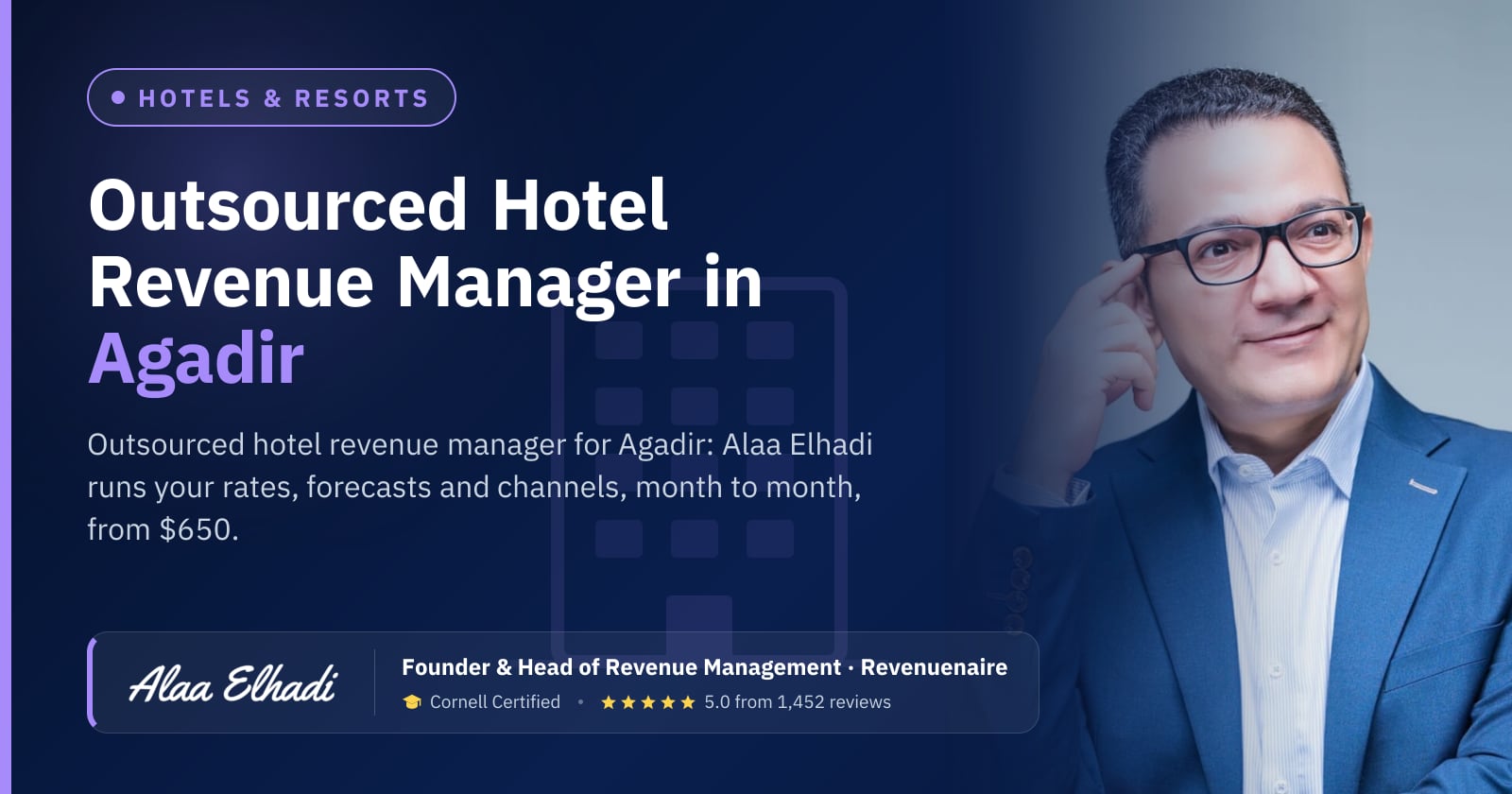 Outsourced Hotel Revenue Manager in Agadir & Essaouira, Morocco