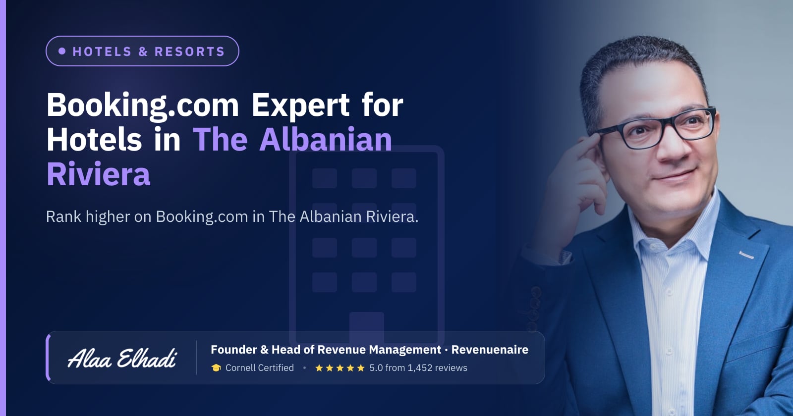 Booking.com Optimization Expert for Hotels in The Albanian Riviera & Tirana, Albania