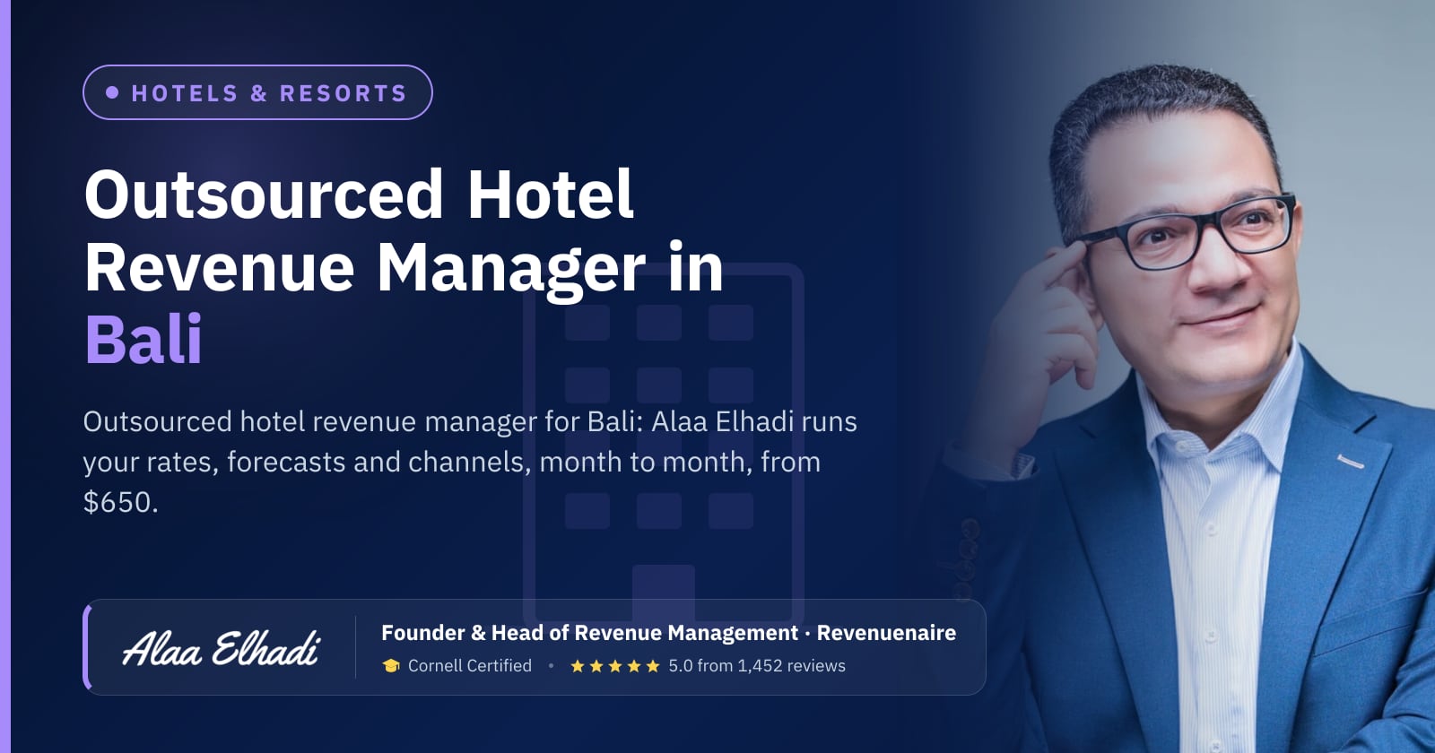Outsourced Hotel Revenue Manager in Bali, Indonesia