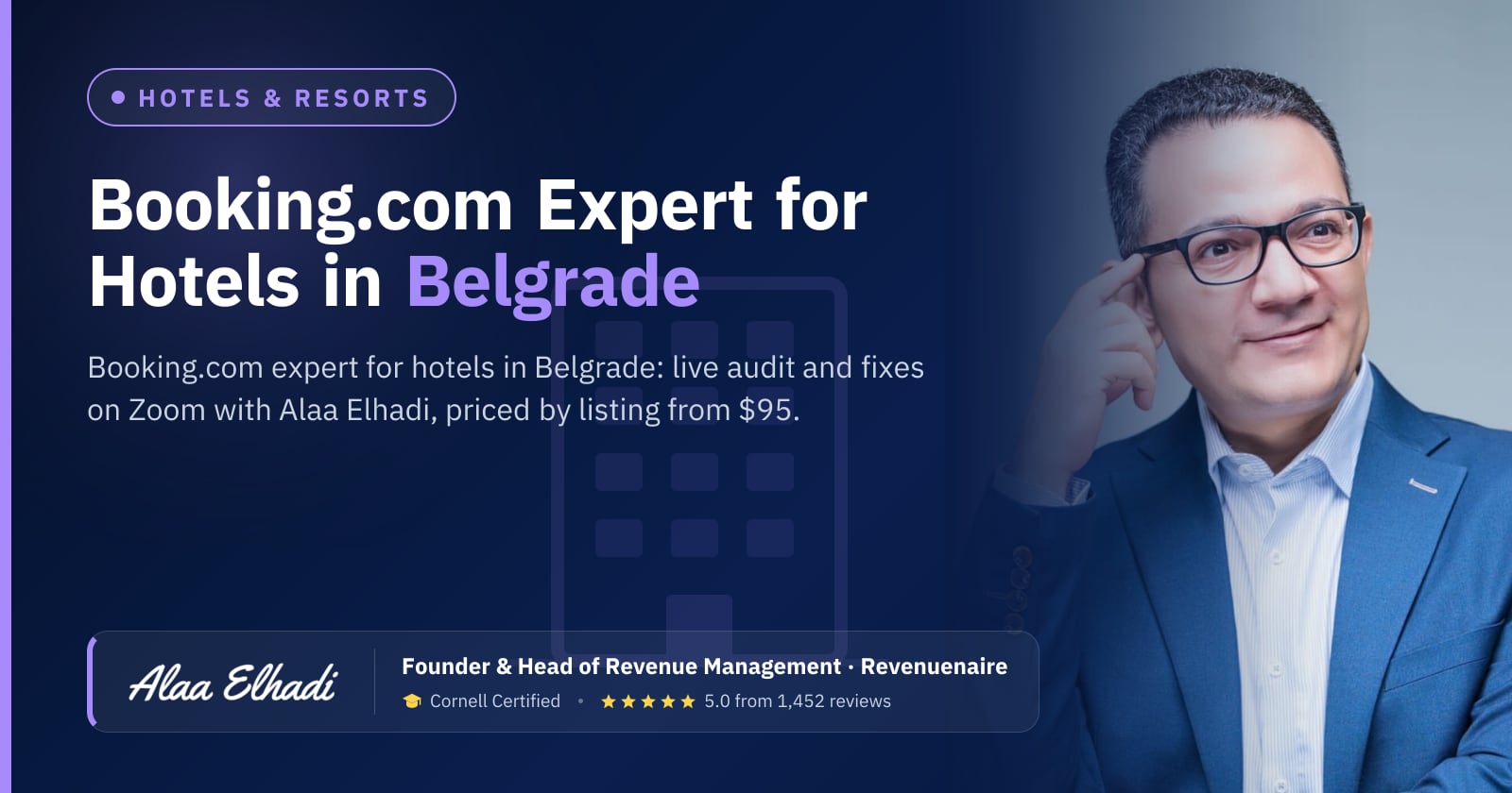 Booking.com Optimization Expert for Hotels in Belgrade, Serbia