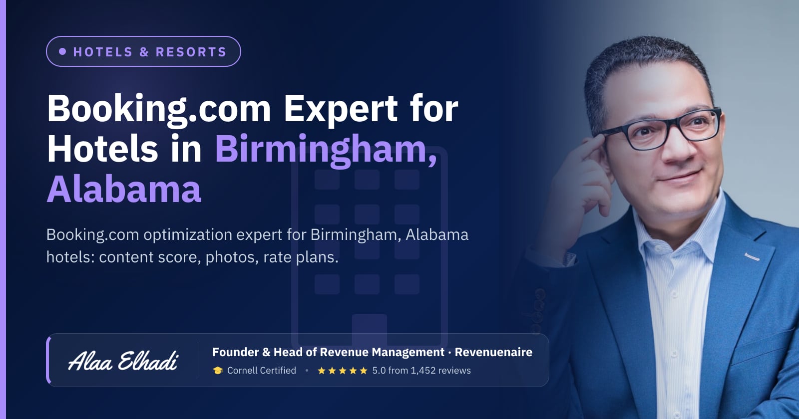 Booking.com Optimization Expert for Hotels in Birmingham, United States