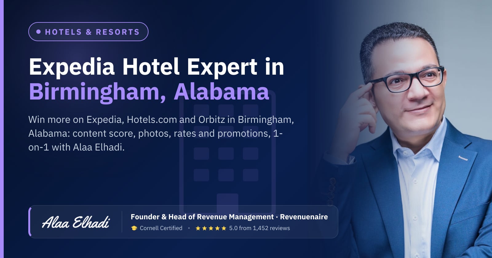 Expedia Optimization Expert for Hotels in Birmingham, United States