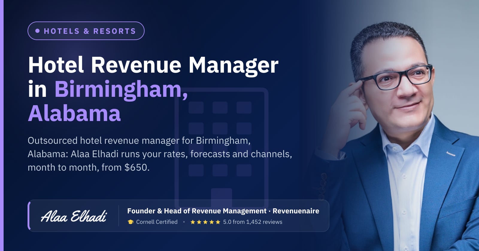 Outsourced Hotel Revenue Manager in Birmingham, United States