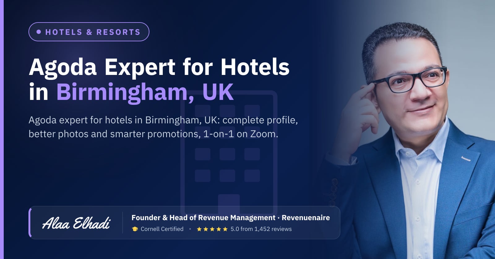 Agoda Optimization Expert for Hotels in Birmingham, United Kingdom