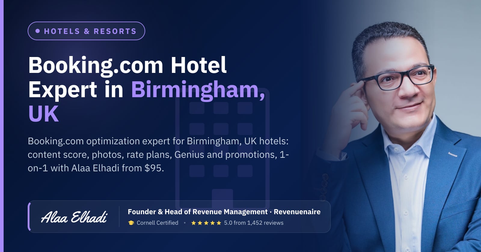 Booking.com Optimization Expert for Hotels in Birmingham, United Kingdom
