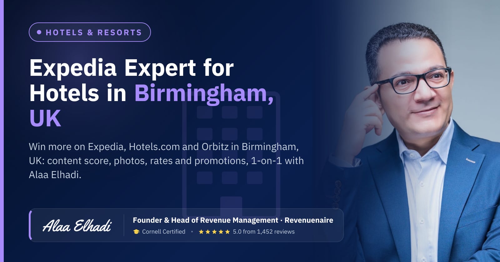 Expedia Optimization Expert for Hotels in Birmingham, United Kingdom