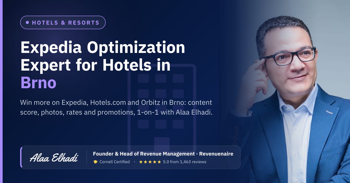 Expedia Optimization Expert for Hotels in Brno, Czech Republic