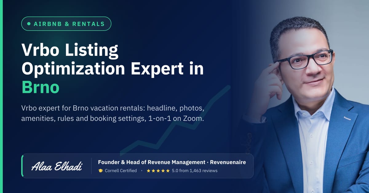 Vrbo Listing Optimization Expert in Brno, Czech Republic