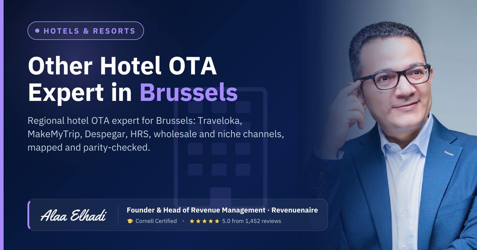 Regional Hotel OTA Optimization Expert in Brussels, Belgium