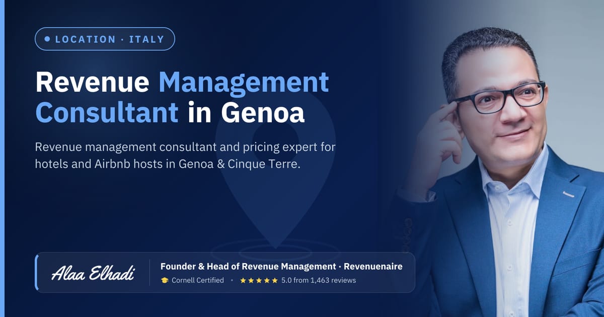 Revenue management consultant in Genoa & Cinque Terre, Italy