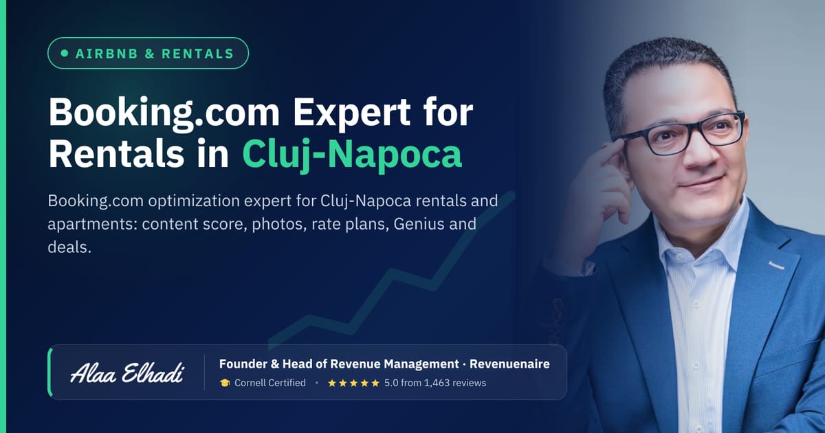 Booking.com Optimization Expert for Rentals in Cluj-Napoca, Romania