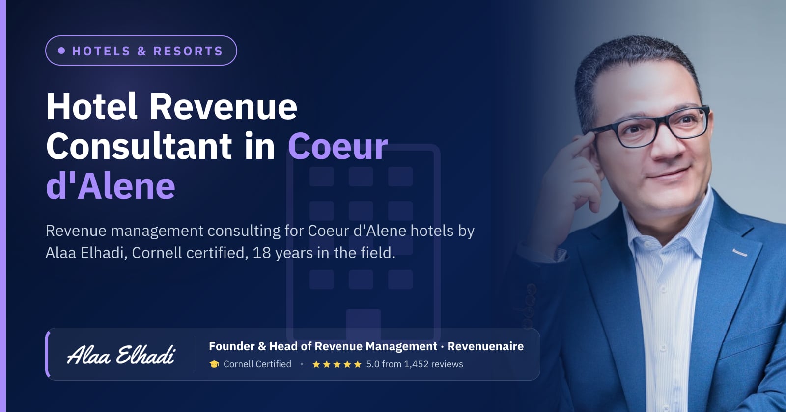 Hotel Revenue Management Consultant in Coeur d'Alene & Spokane, United States