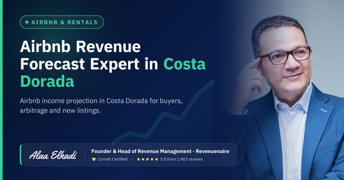 Airbnb Revenue Forecast Expert in Costa Dorada (Tarragona, Salou & Sitges), Spain