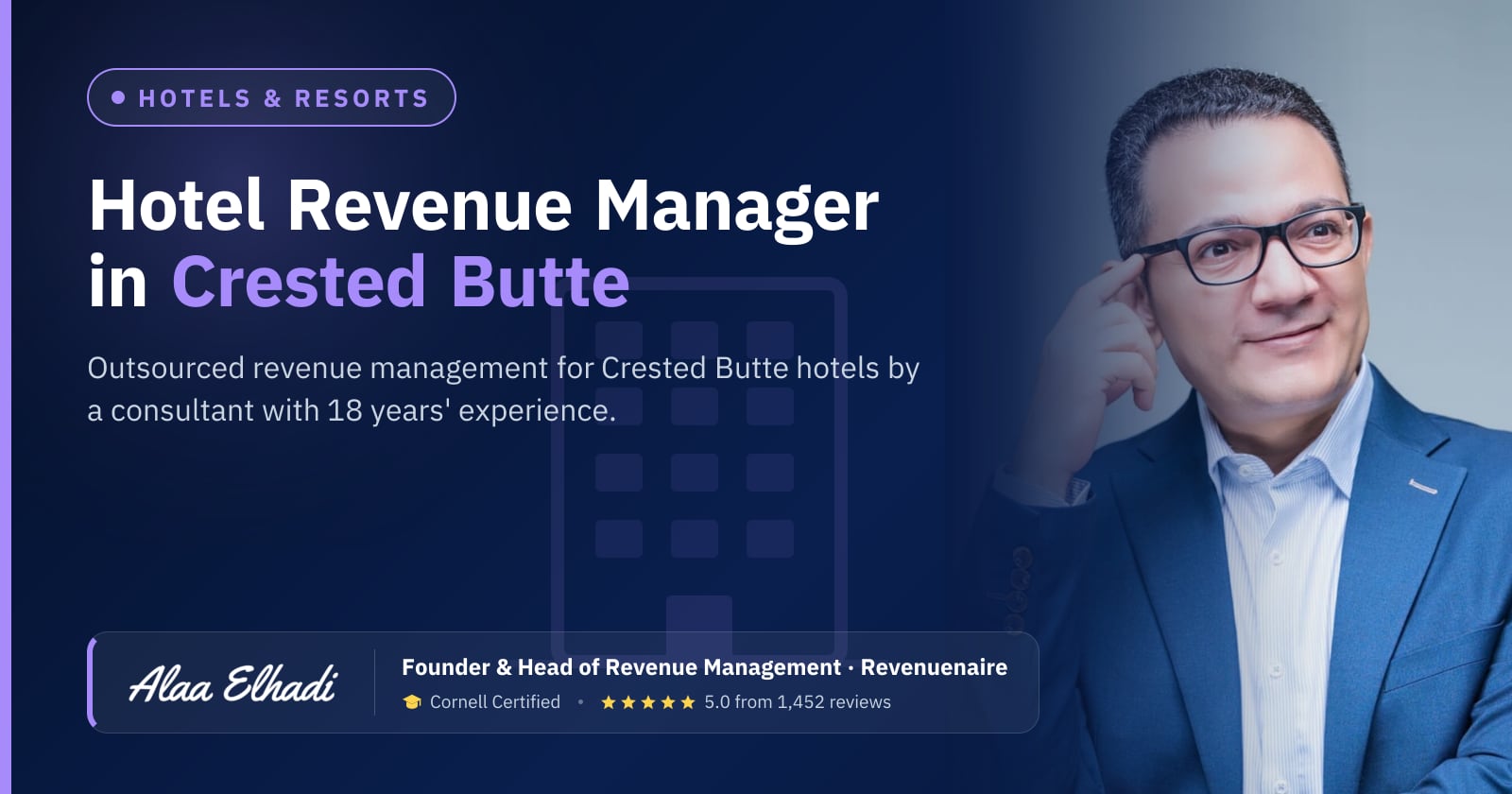 Outsourced Hotel Revenue Manager in Crested Butte & Gunnison, United States