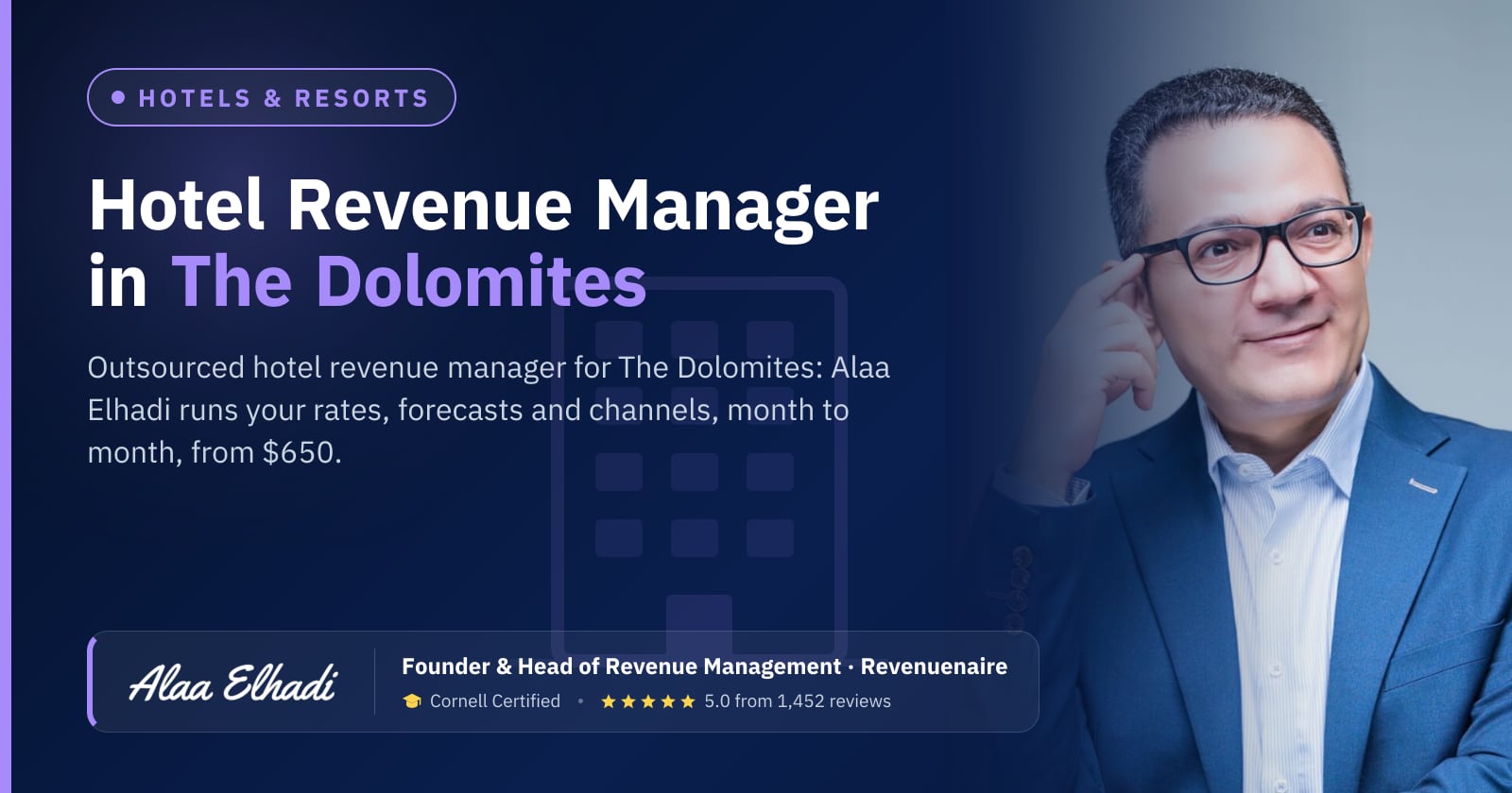 Outsourced Hotel Revenue Manager in The Dolomites (Bolzano & Cortina), Italy