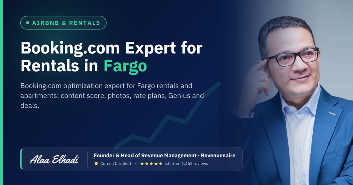 Booking.com Optimization Expert for Rentals in Fargo & Moorhead, United States