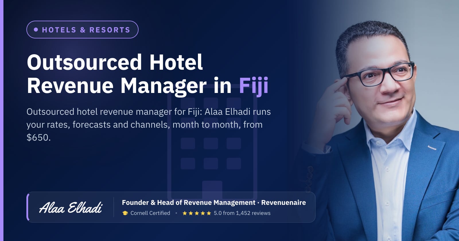 Outsourced Hotel Revenue Manager in Fiji (Nadi & Denarau), Fiji