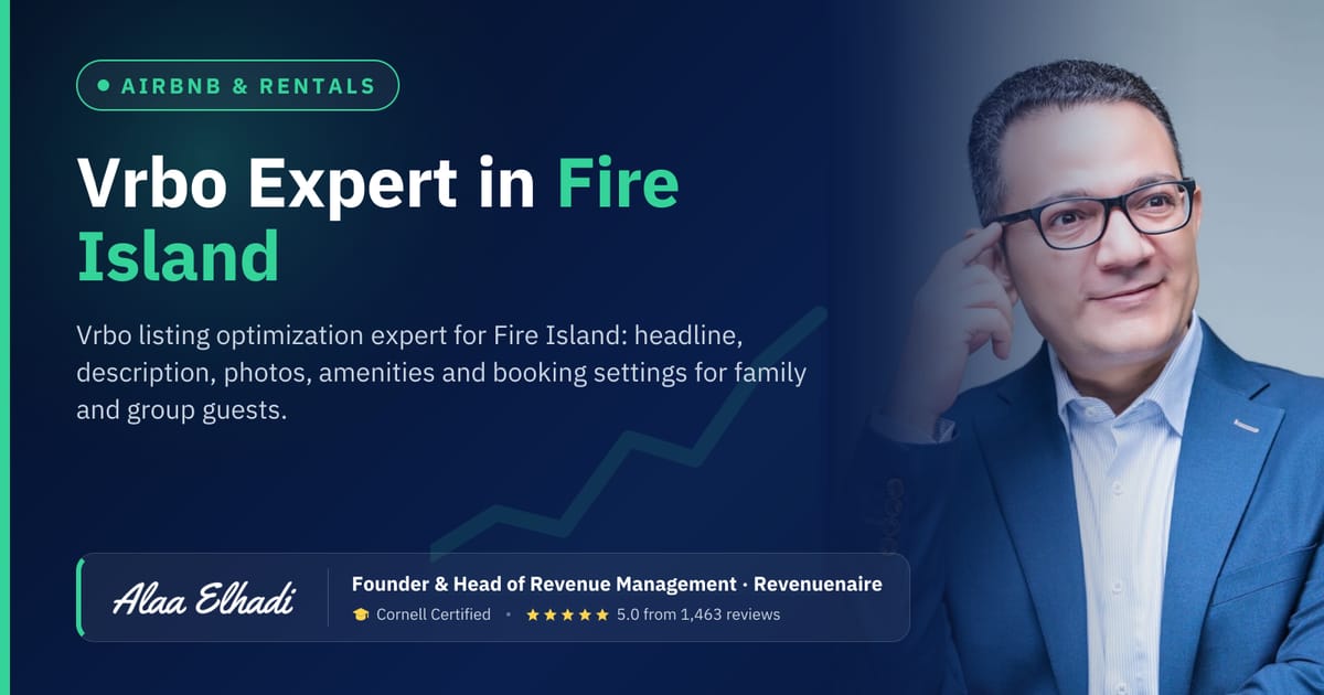 Vrbo Listing Optimization Expert in Fire Island, United States