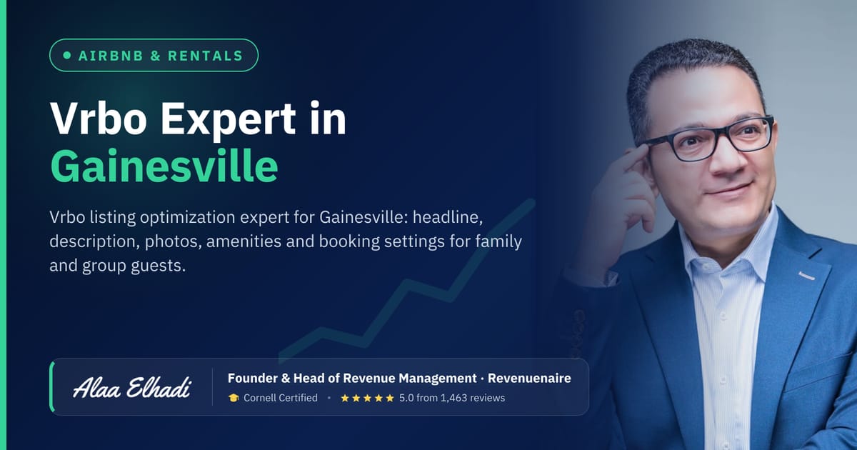 Vrbo Listing Optimization Expert in Gainesville, United States