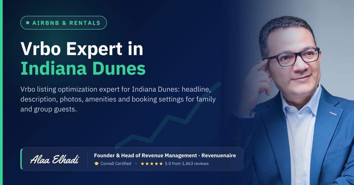 Vrbo Listing Optimization Expert in Indiana Dunes & Michigan City, United States