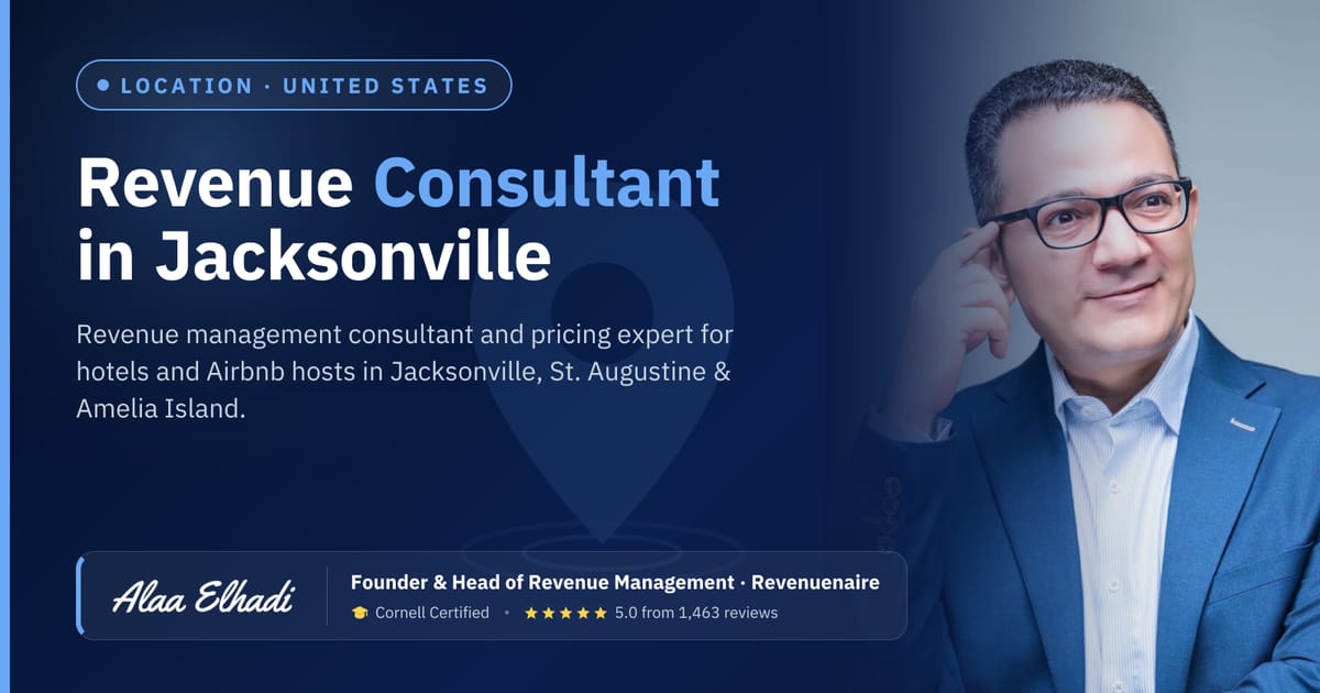 Revenue management consultant in Jacksonville, St. Augustine & Amelia Island, United States