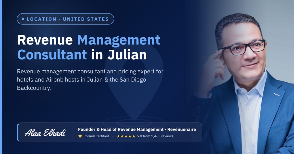 Revenue management consultant in Julian & the San Diego Backcountry, United States