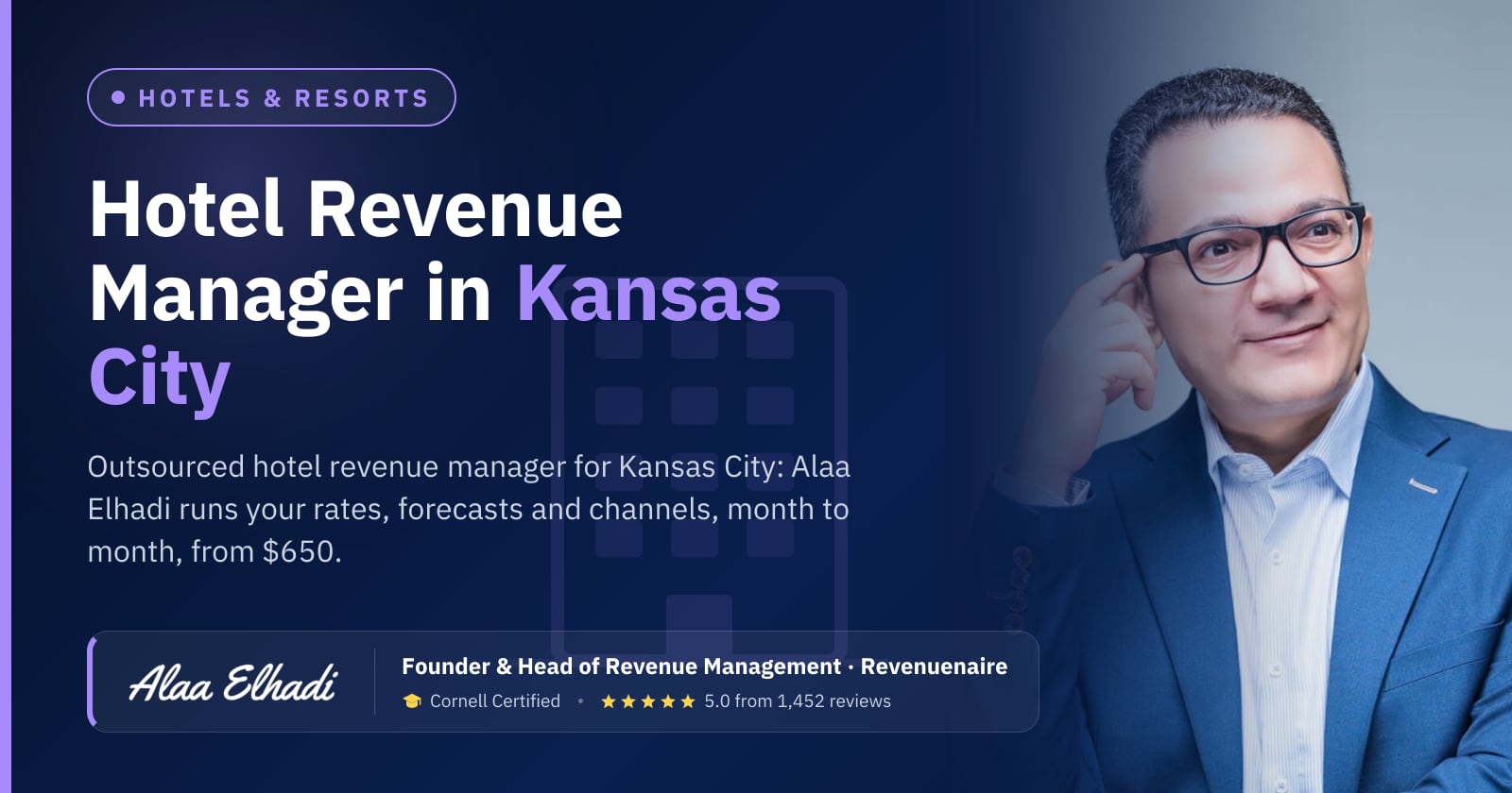 Outsourced Hotel Revenue Manager in Kansas City, United States