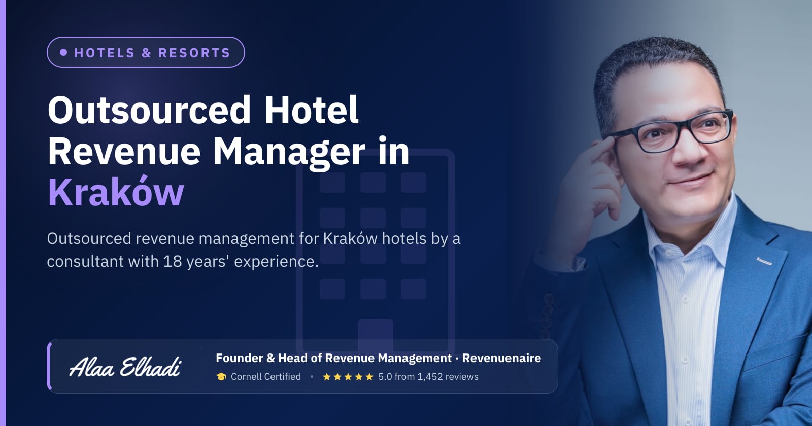 Outsourced Hotel Revenue Manager in Kraków, Poland