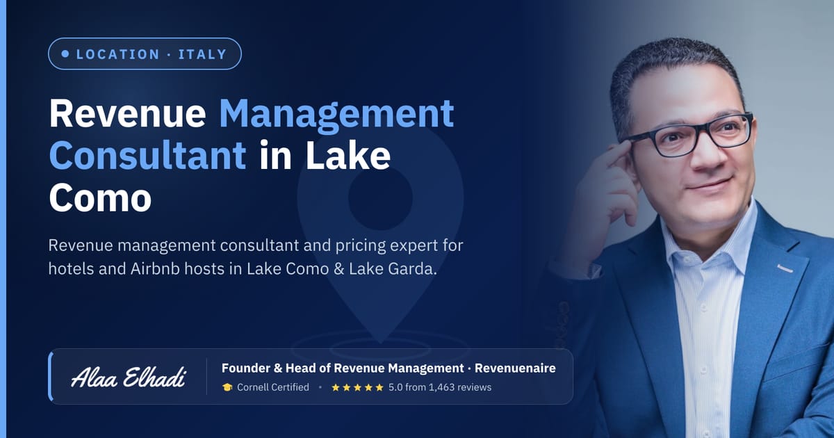 Revenue management consultant in Lake Como & Lake Garda, Italy