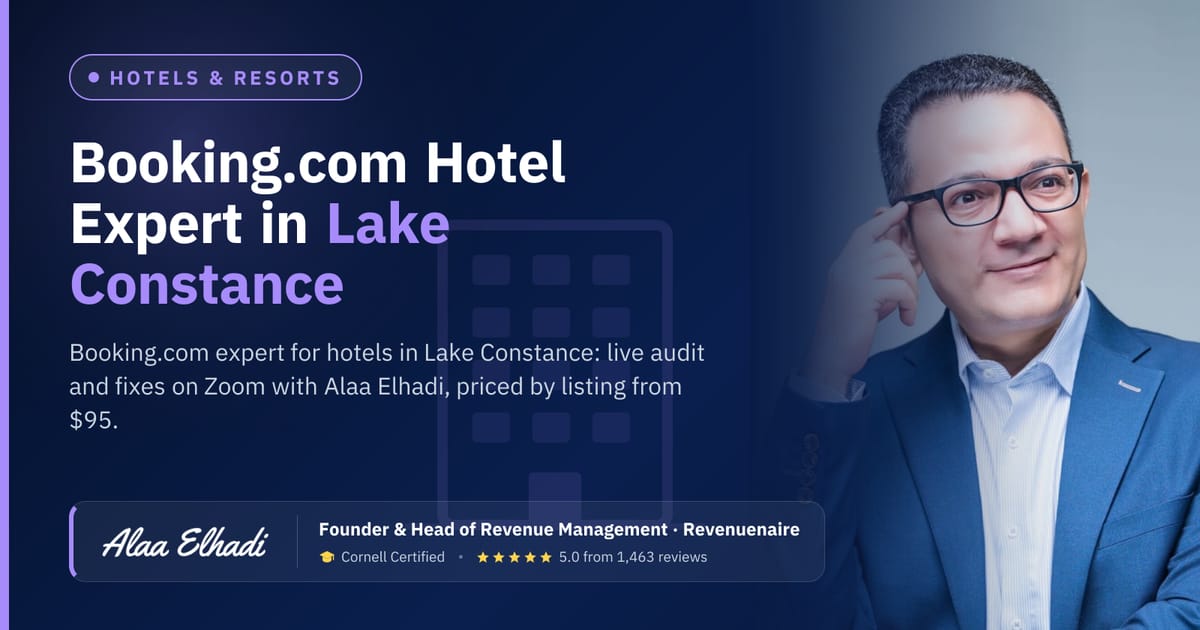 Booking.com Optimization Expert for Hotels in Lake Constance (Bodensee), Germany