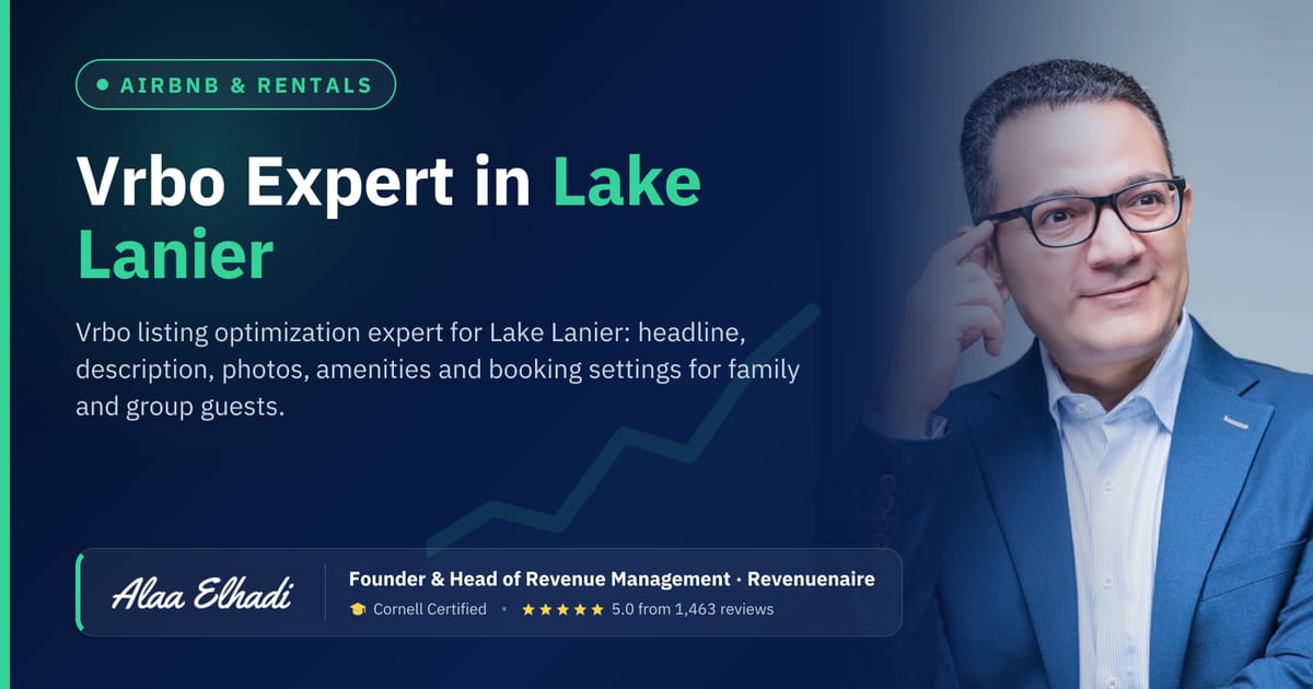 Vrbo Listing Optimization Expert in Lake Lanier, United States