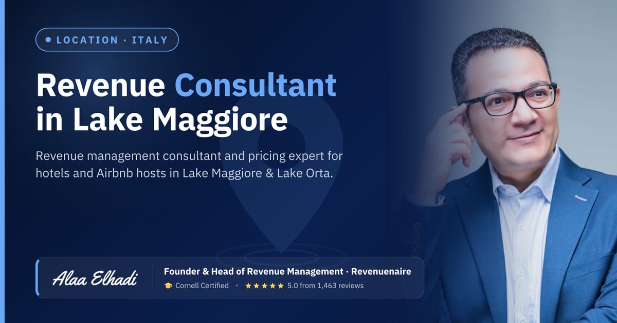 Revenue management consultant in Lake Maggiore & Lake Orta, Italy