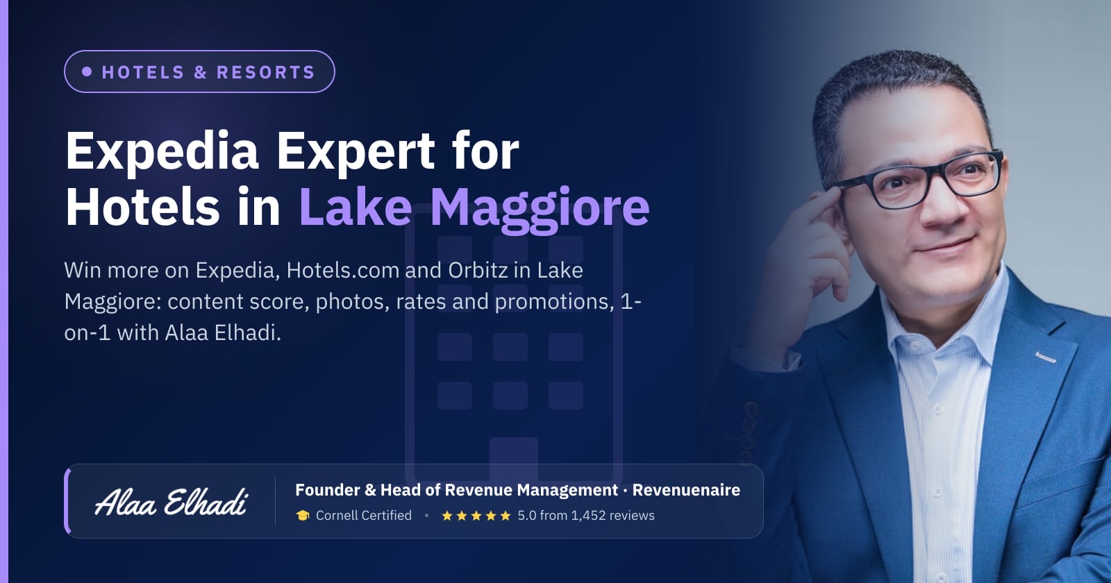 Expedia Optimization Expert for Hotels in Lake Maggiore & Lake Orta, Italy
