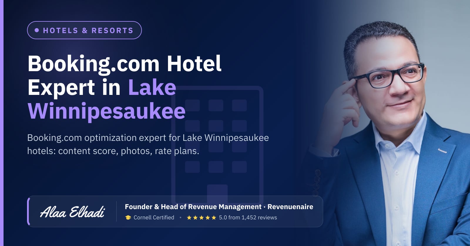Booking.com Optimization Expert for Hotels in Lake Winnipesaukee, United States