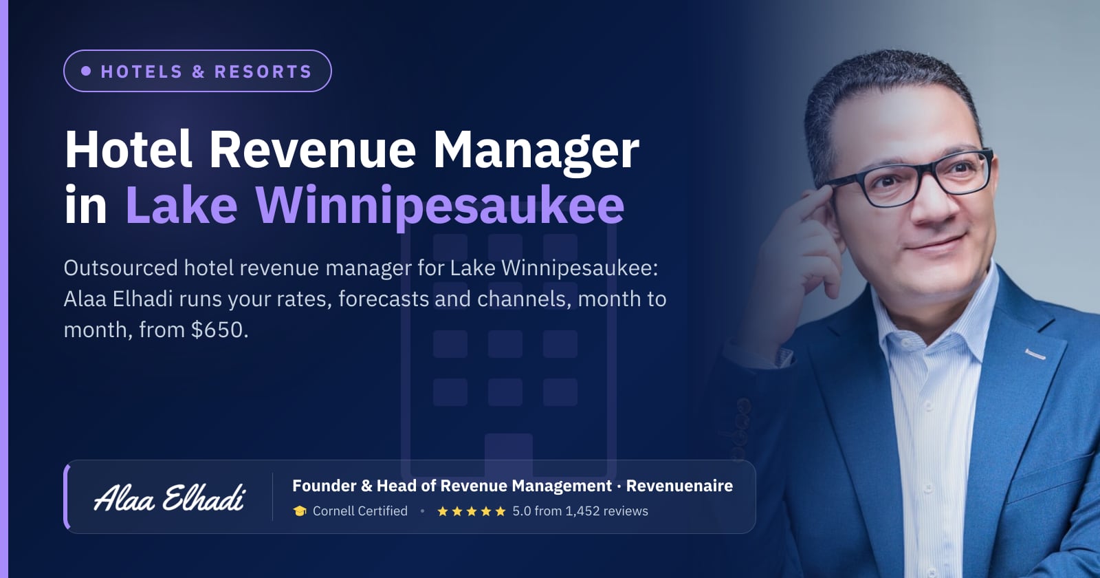 Outsourced Hotel Revenue Manager in Lake Winnipesaukee, United States