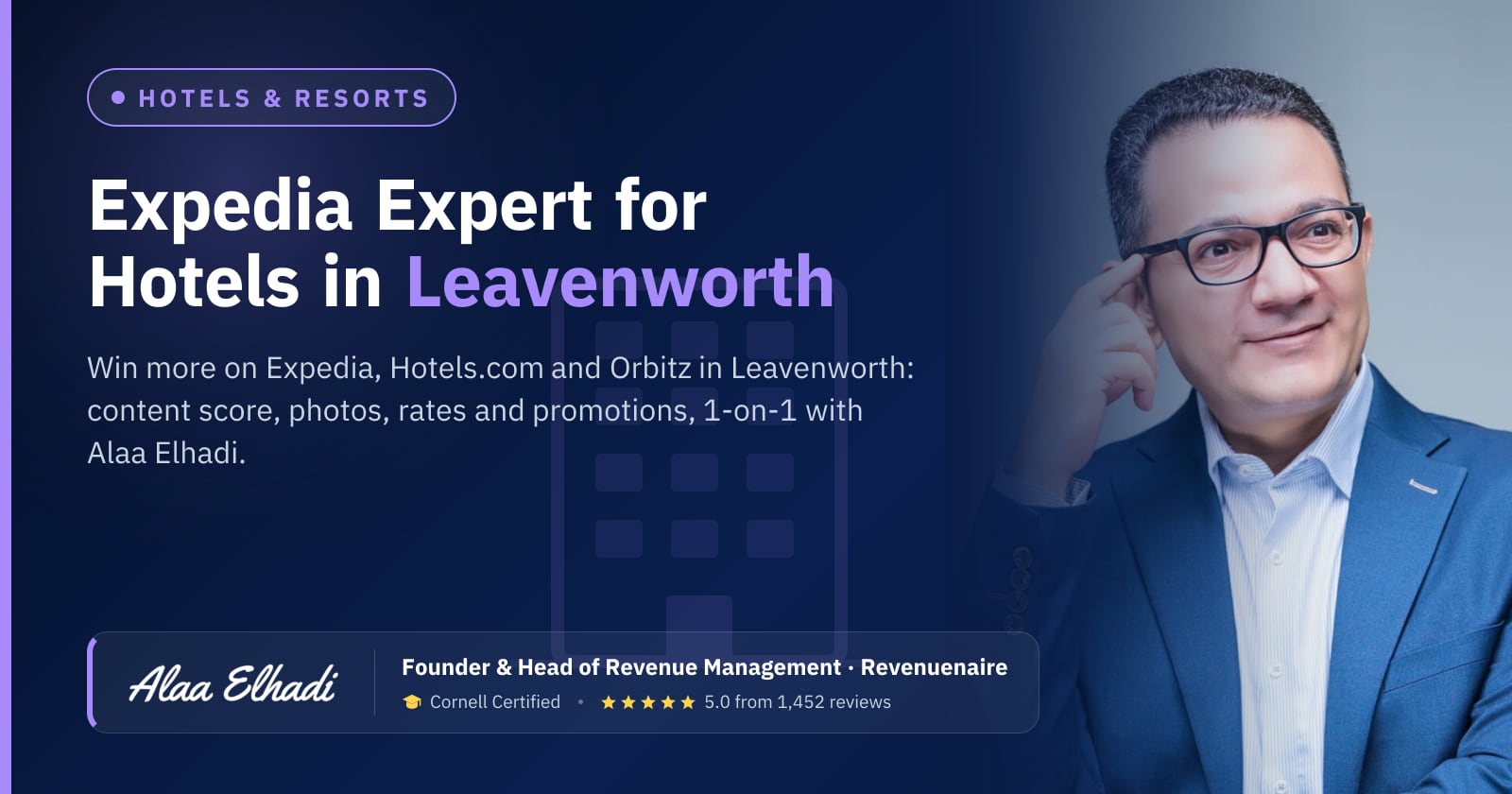 Expedia Optimization Expert for Hotels in Leavenworth & the Washington Cascades, United States