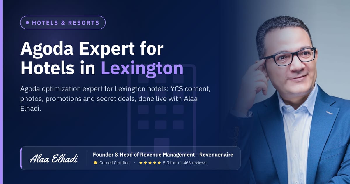 Agoda Optimization Expert for Hotels in Lexington & Horse Country, United States