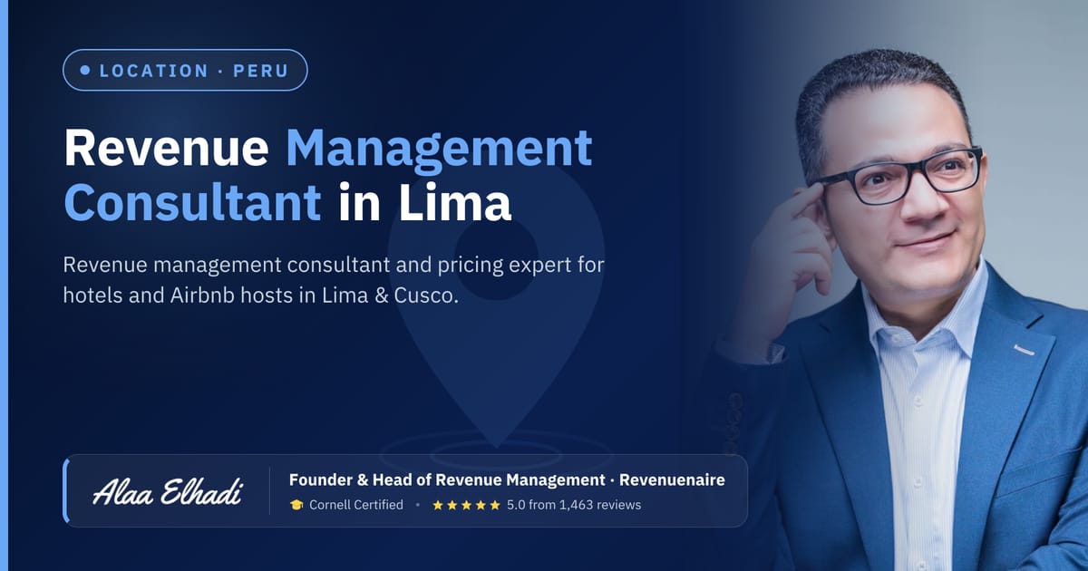 Revenue management consultant in Lima & Cusco, Peru