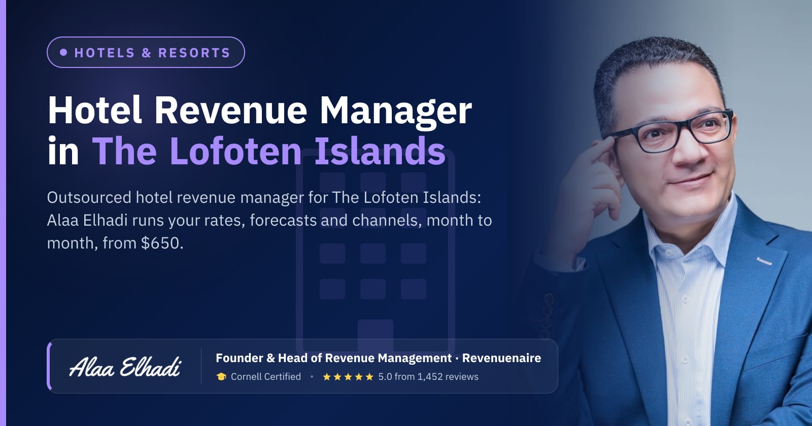 Outsourced Hotel Revenue Manager in The Lofoten Islands, Norway