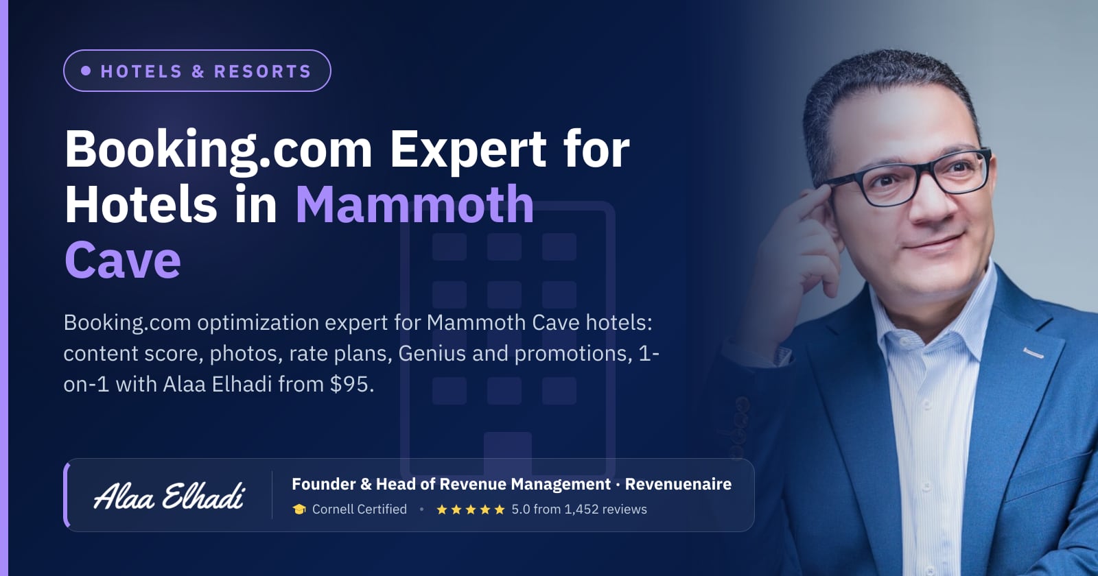Booking.com Optimization Expert for Hotels in Mammoth Cave & the Kentucky Lakes, United States
