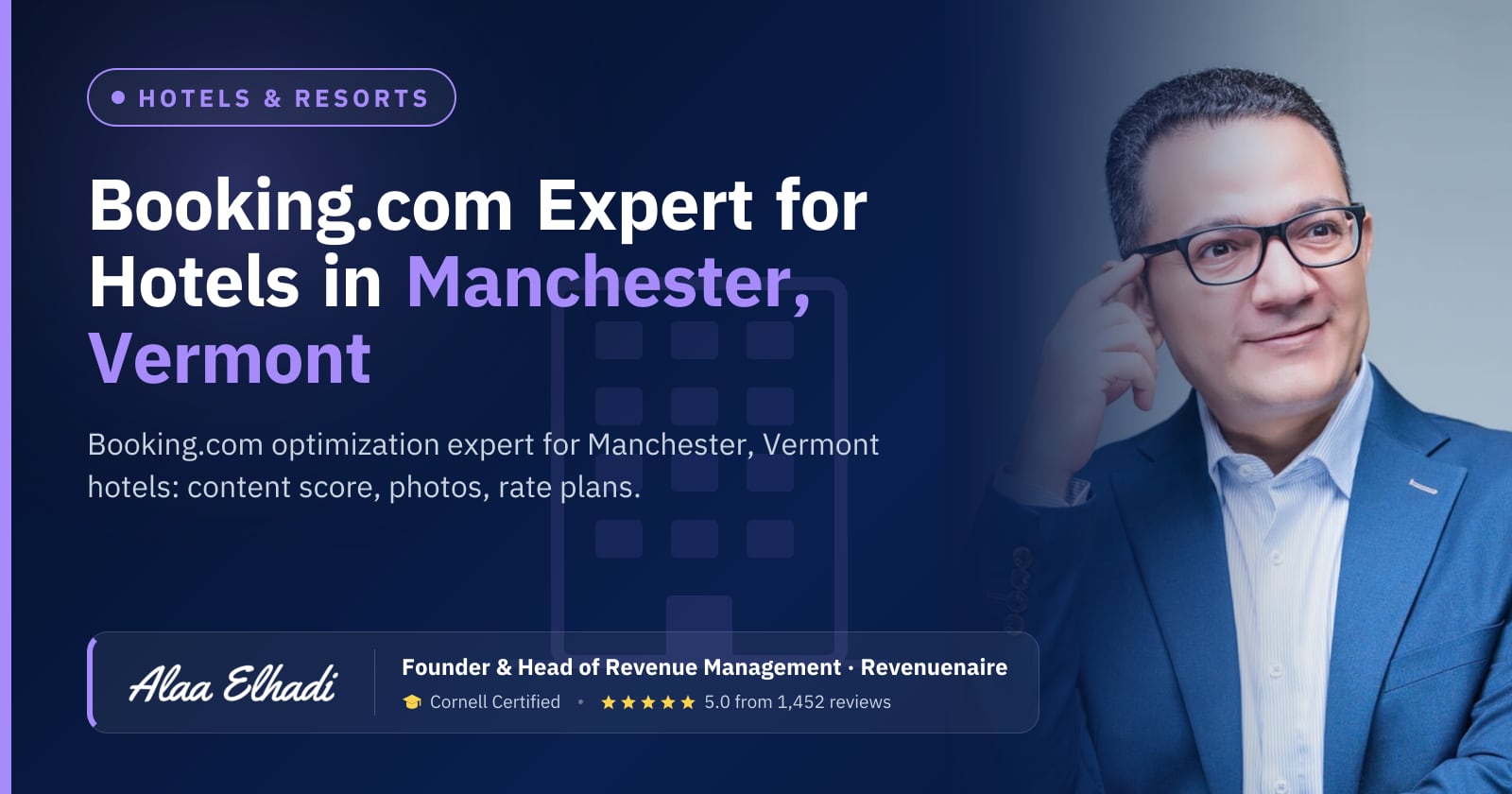 Booking.com Optimization Expert for Hotels in Manchester & Southern Vermont, United States