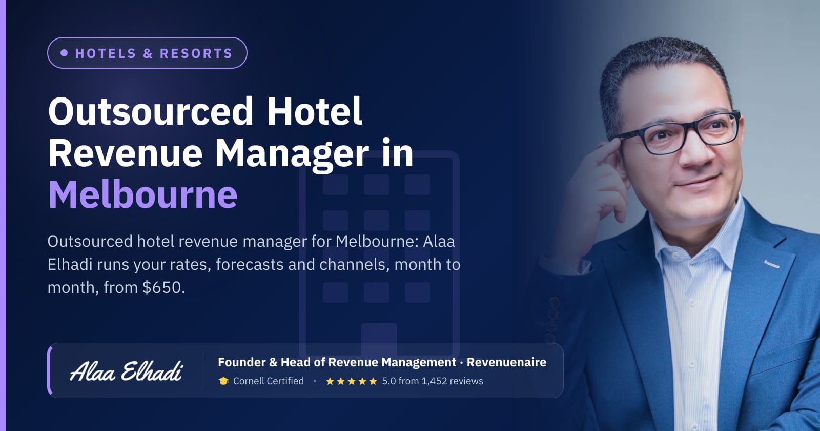 Outsourced Hotel Revenue Manager in Melbourne, Australia