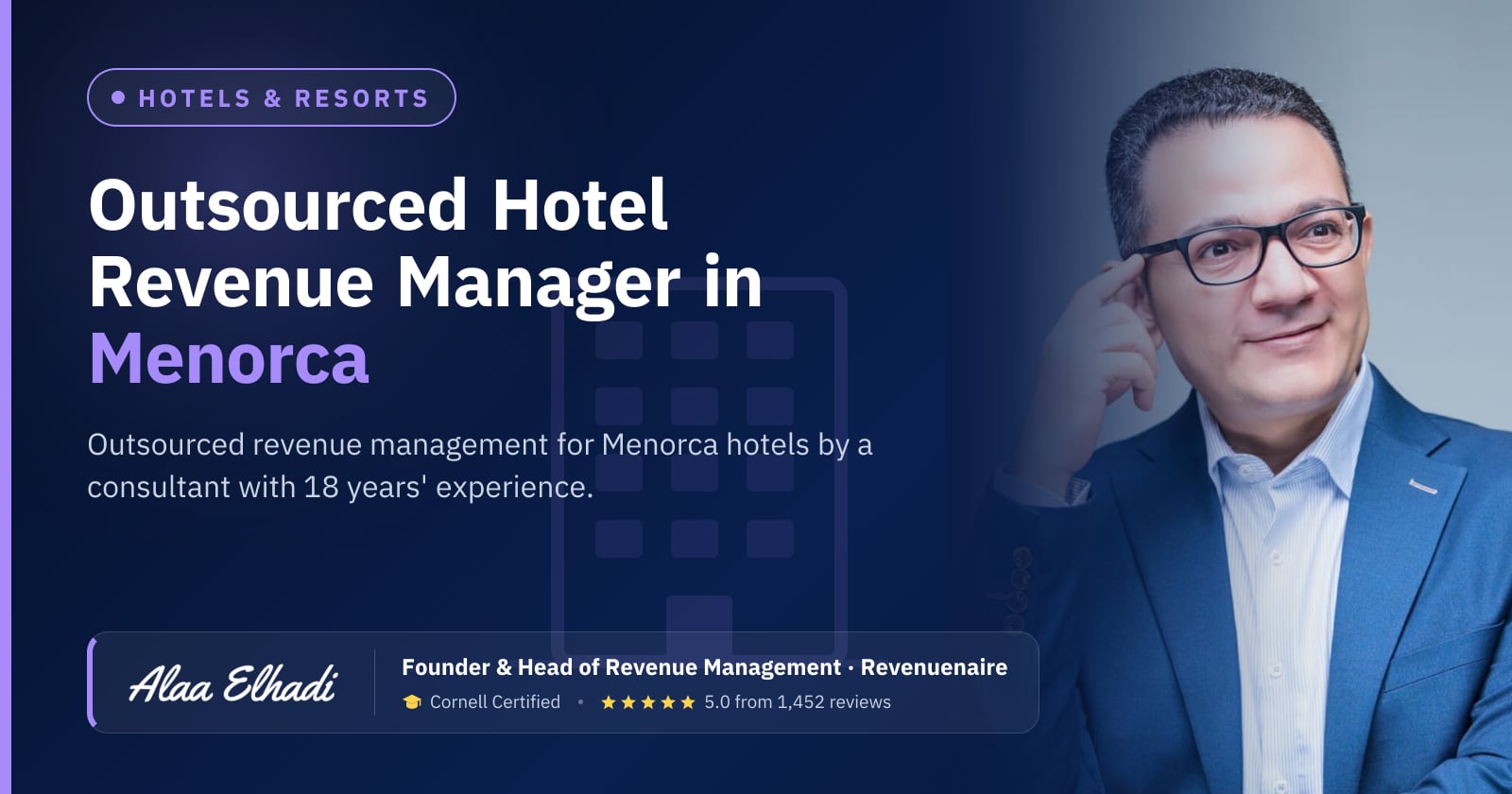 Outsourced Hotel Revenue Manager in Menorca, Spain