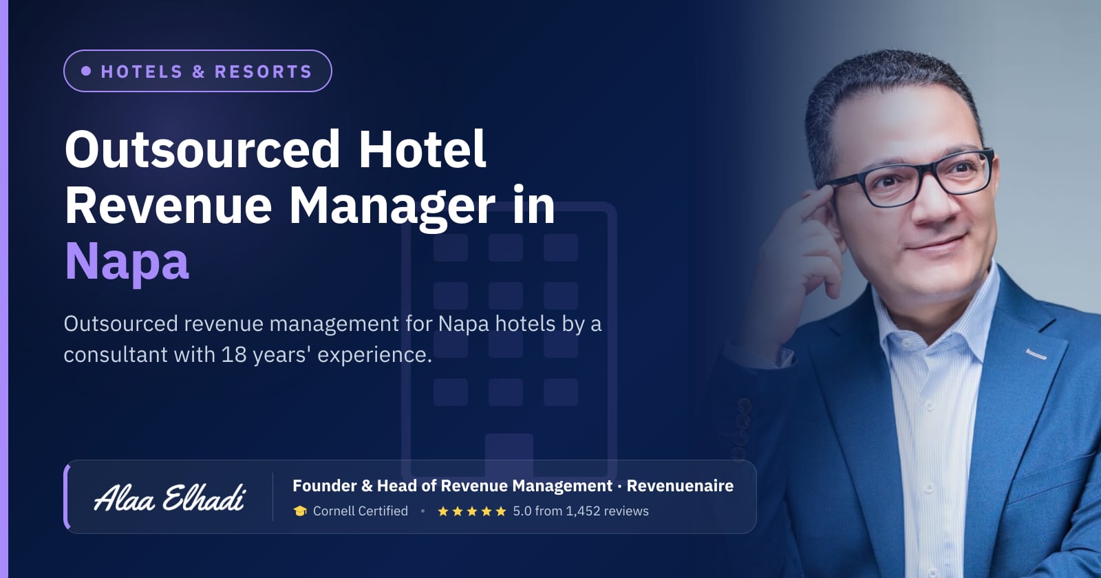 Outsourced Hotel Revenue Manager in Napa & Sonoma, United States