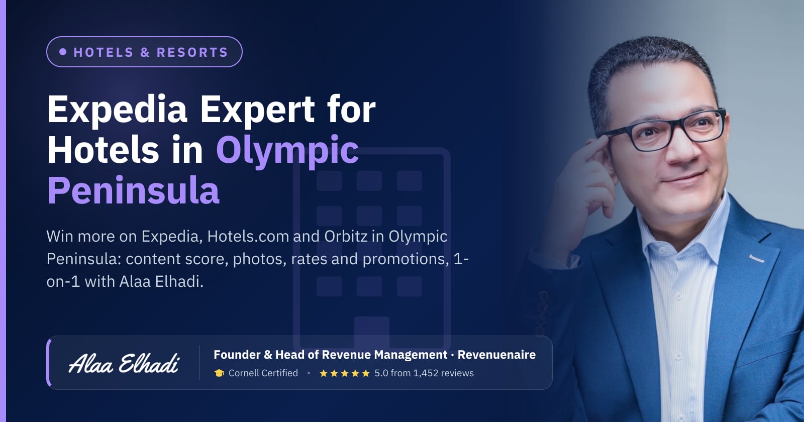 Expedia Optimization Expert for Hotels in Olympic Peninsula & San Juan Islands, United States