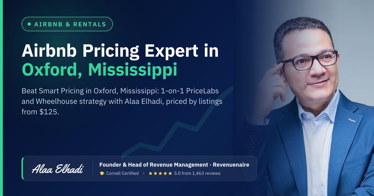 Airbnb Pricing Expert in Oxford, Mississippi, United States