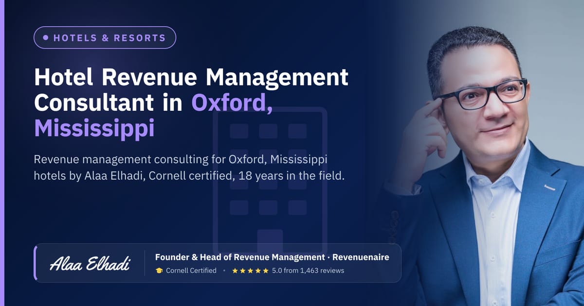 Hotel Revenue Management Consultant in Oxford, Mississippi, United States