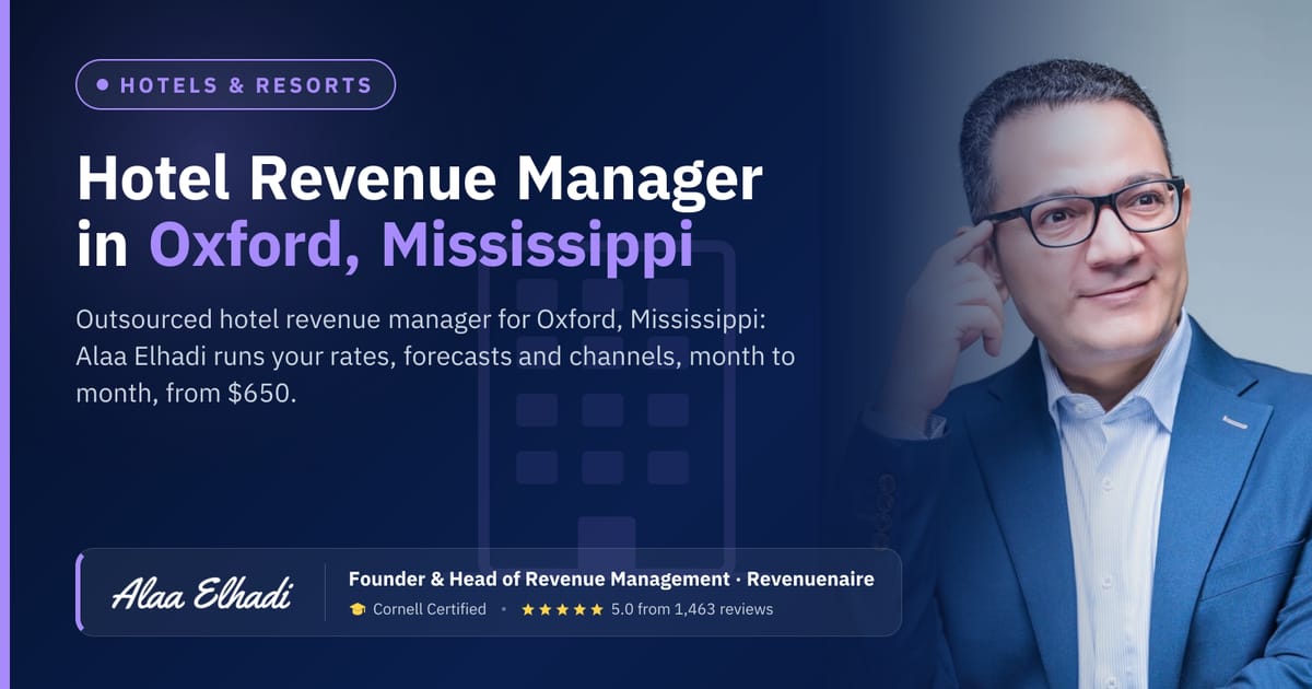 Outsourced Hotel Revenue Manager in Oxford, Mississippi, United States